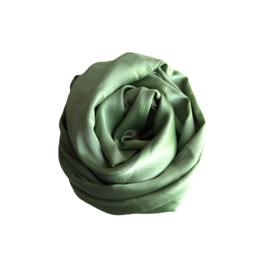 Satin Hijab - textured - Mint Green
