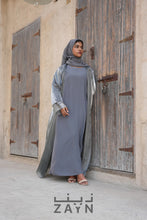 Load image into Gallery viewer, Luxe Organza Abaya - Grey
