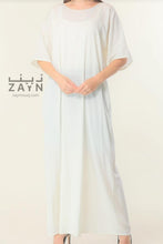 Load image into Gallery viewer, abaya half sleeve under slip dress in white
