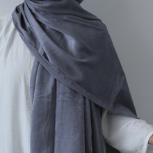 Load image into Gallery viewer, Velvet Satin Hijab - Slate Grey
