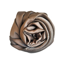 Load image into Gallery viewer, Satin Hijab - Strip textured - Brown

