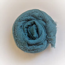 Load image into Gallery viewer, Cotton Crinkle Hijab - Deep Turquoise

